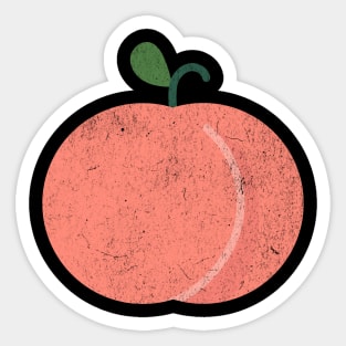 Funny Slightly Offensive Peach Graphic Sticker